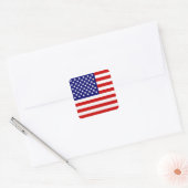 Amerikaanse vlag vierkante sticker (Envelop)