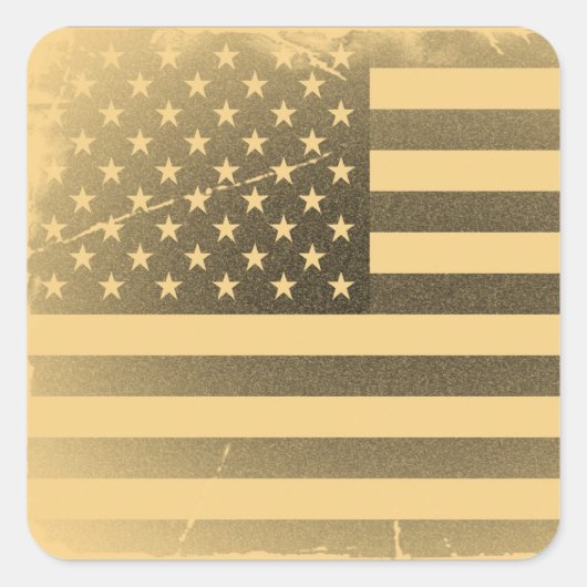  Amerikaanse vlag Vierkante Sticker (Voorkant)
