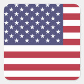 Amerikaanse vlag vierkante sticker (Voorkant)