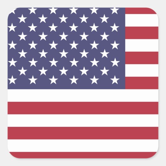 Amerikaanse vlag vierkante sticker (Voorkant)