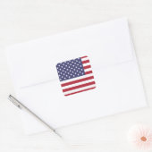Amerikaanse vlag vierkante sticker (Envelop)