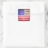 Amerikaanse vlag vierkante sticker (Tas)