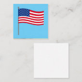 Amerikaanse vlag vierkante visitekaartje (Voorkant / Achterkant)