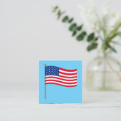 Amerikaanse vlag vierkante visitekaartje (Staand voorkant)