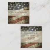  Amerikaanse vlag Vierkante Visitekaartje (Voorkant / Achterkant)