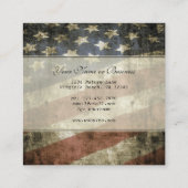  Amerikaanse vlag Vierkante Visitekaartje (Achterkant)