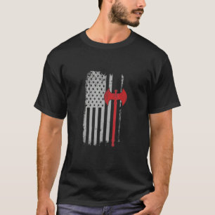 Amerikaanse vlag Viking Ax T-shirt