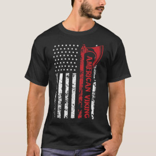 Amerikaanse vlag Viking Noorman Odin Thor T-shirt
