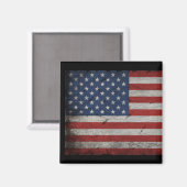 Amerikaanse vlag vintage 4 juli magneet (Voorkant / Achterkant)