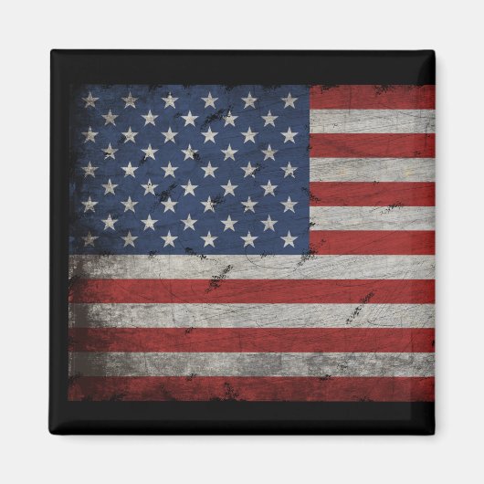 Amerikaanse vlag vintage 4 juli magneet (Voorkant)