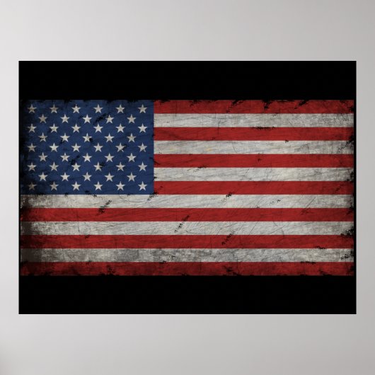 Amerikaanse vlag vintage 4 juli poster (Voorkant)