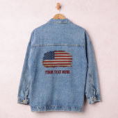 AMERIKAANSE VLAG VINTAGE AANGEPASTE TEKST DENIM JACKET (Hangar)