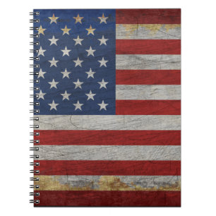 amerikaanse vlag vintage gedistresseerde amerikaan notitieboek