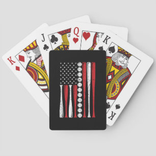 Amerikaanse Vlag Vintage Honkbal Vlag 4 juli Pokerkaarten