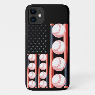 Amerikaanse Vlag Vintage Honkbal Vlag Case-Mate iPhone Case