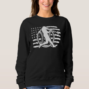 Amerikaanse Vlag Vintage Honkbal Vlag Vader Moed Trui