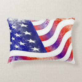 Amerikaanse Vlag Vintage Ontwerp Accent Kussen