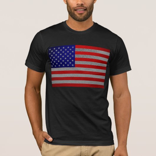 Amerikaanse Vlag Vintage T-shirt (Voorkant)
