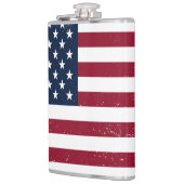 Amerikaanse Vlag Vinyl Omwikkeld 8 oz Kolf Heupfles (Links)