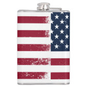 Amerikaanse Vlag Vinyl Omwikkeld 8 oz Kolf Heupfles (Achterkant)