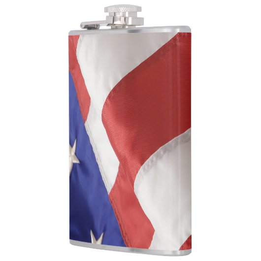 Amerikaanse vlag Vinyl Wrapped Flask, 8 oz. Heupfles (Links)