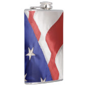 Amerikaanse vlag Vinyl Wrapped Flask, 8 oz. Heupfles (Rechts)