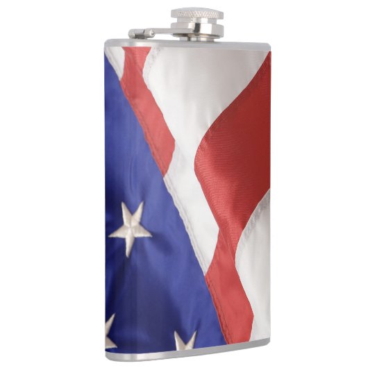 Amerikaanse vlag Vinyl Wrapped Flask, 8 oz. Heupfles (Rechts)