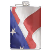 Amerikaanse vlag Vinyl Wrapped Flask, 8 oz. Heupfles (Voorkant)