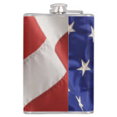 Amerikaanse vlag Vinyl Wrapped Flask, 8 oz. Heupfles (Achterkant)