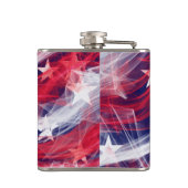 Amerikaanse vlag Vinyl Wrapped Flask Heupfles (Achterkant)