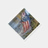 Amerikaanse Vlag Vis Ontwerp Servet (Hoek)