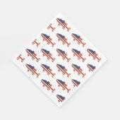 Amerikaanse vlag vis op wit servet (Hoek)