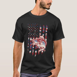 Amerikaanse Vlag Vis Shirt - Patriottisch Vis T-Sh