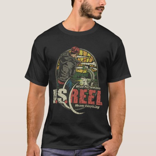 Amerikaanse Vlag Vis Shirt Vintage Vis Gift (Voorkant)