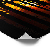 Amerikaanse Vlag Vis Visser Visser Vreemd Byss Vis Poster (Hoek)