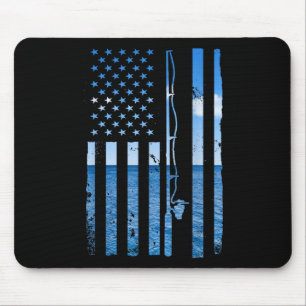 Amerikaanse Vlag Vis Visser Visser Vreemde B Visse Muismat