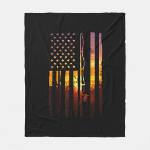 Amerikaanse Vlag Vis Visser Visser Vreemde Baars V Fleece Deken