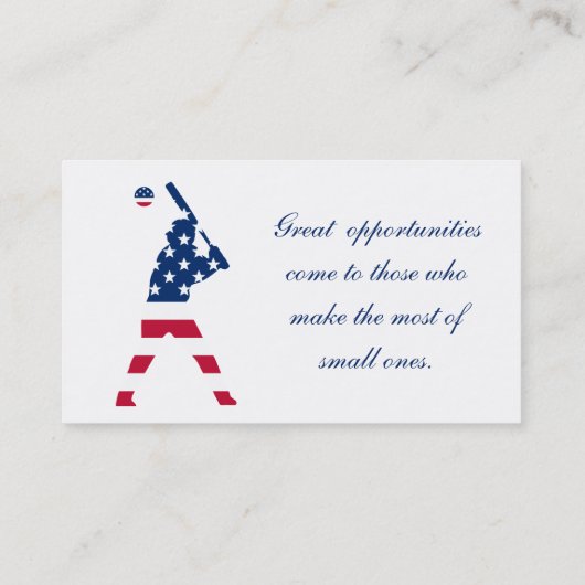 Amerikaanse vlag visitekaartje (Achterkant)