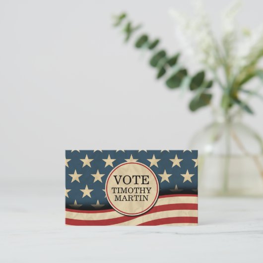 Amerikaanse vlag visitekaartje (Staand voorkant)