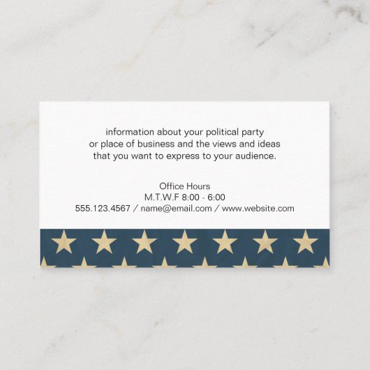 Amerikaanse vlag visitekaartje (Achterkant)