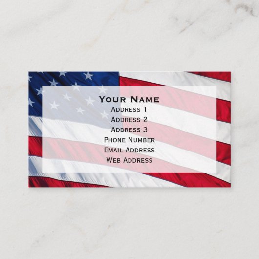 Amerikaanse vlag visitekaartje (Voorkant)