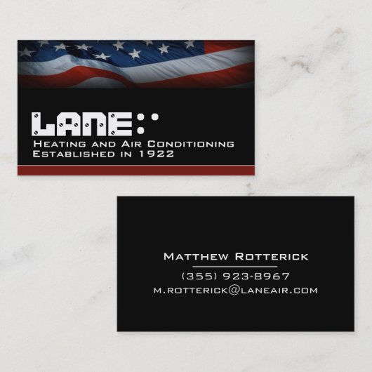 Amerikaanse vlag visitekaartje (Voorkant / Achterkant)