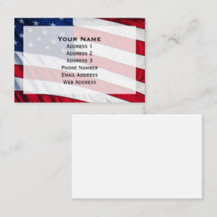 Amerikaanse vlag visitekaartje