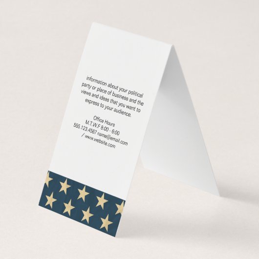 Amerikaanse vlag visitekaartje (Achterkant)