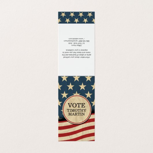 Amerikaanse vlag visitekaartje (Buitenkant ongevouwen)