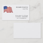 Amerikaanse vlag visitekaartje (Voorkant / Achterkant)