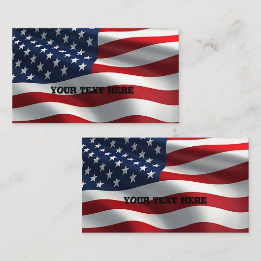 Amerikaanse vlag visitekaartje (Voorkant / Achterkant)