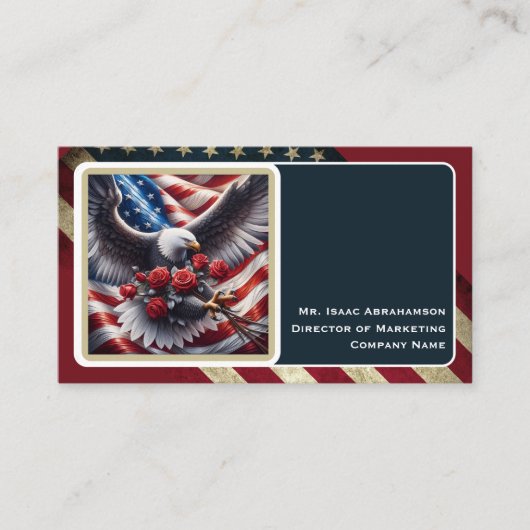 Amerikaanse Vlag Visitekaartje (Voorkant)