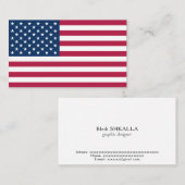 Amerikaanse vlag visitekaartje (Voorkant / Achterkant)