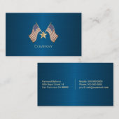 Amerikaanse vlag visitekaartje (Voorkant / Achterkant)